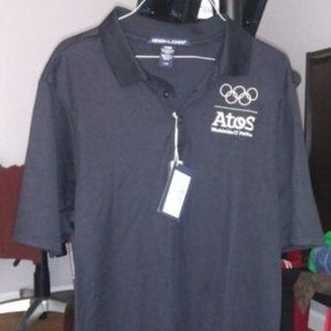 Olimpics black polo shirt for men szL Devon&Jones brand